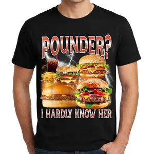 Funny Burger Graphic T Shirt Men Women Cotton Black Tee Food Meme Humor Shirt Fast Food Lover Tee Novelty Joke Print Casual Streetwear Trendy TikTok Viral Top Soft Comfortable Unisex Gift Idea
