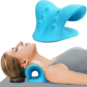 Cervical Traction Pillow Neck Stretcher, Neck & Shoulder Relaxer for Pressure Relief and Posture Support, TMJ Comfort Support, Relaxation Aid