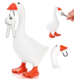 Desktop goose figurine 7-inch mini desktop goose statue - office home decoration