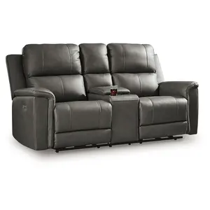 Bleckley - Power Reclining Loveseat With Console / Adjustable Headrest