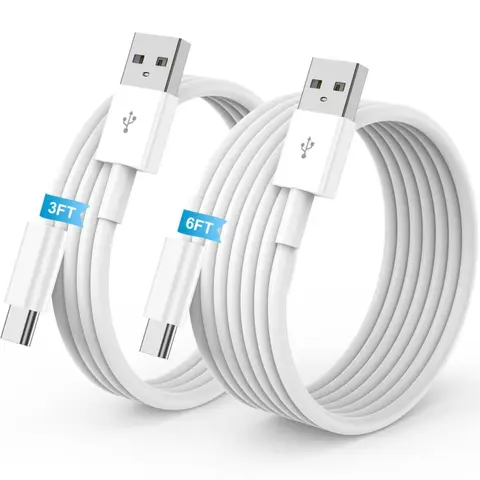 2-Pack Car Charger Plug with USB A to USB C Automatic Charging Model & 3FT+6FT CarPlay Cable for iPhone 16/15/Plus/Pro Max, iPad Pro 12.9/11, Air 5th/4th Gen, Cellphone, Mobile Electronic Devices