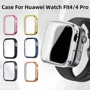 2 Pack Huawei Watch Fit4/fit4 Pro Soft Tpu Full Body Protection Case, Fashionable Watch Accessories for Men & Women
