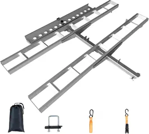 Garvee Ultra-Duty 600LB Motorcycle Hitch Carrier - Anti-Wobble System & Non-Slip Arched Ramp | Professional Dirt Bike Transport Rack with Quick-Connect Stabilization