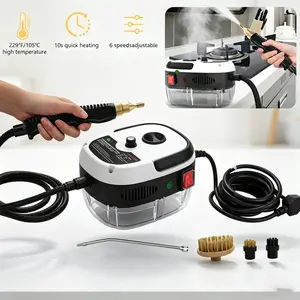2500W Handheld Steam Cleaner, Heavy-Duty Chemical-Free Deep Cleaning Power Tool, 130°C High-Temp, 3Bar Pressure, 20s Fast Heat-Up, for Car Detailing, Kitchen Grease, Bathroom Mold