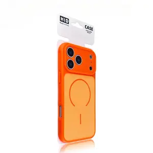 Personalized Color-Block Skin Feel Magnetic Compatible with 17 Pro Max Phone Case IP16 Pro Precision Hole 15 Heat Dissipation Side Hole 14