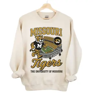 Vintage Missouri Football Sweatshirt, Missouri Hoodie, Unisex Throwback Sports T-Shirt, Game Day Hoodie, Gift for Football Fans, Casual Top Menswear, Womenswear