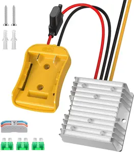 Upgraded 20V to 12V Step Down Power Inverter Aadpter, Works with  20 V , DC 20V to DC 12V 20A 240W Power Wheel Converter, Buck Boost  Regulator with Low  Protection and Fuse