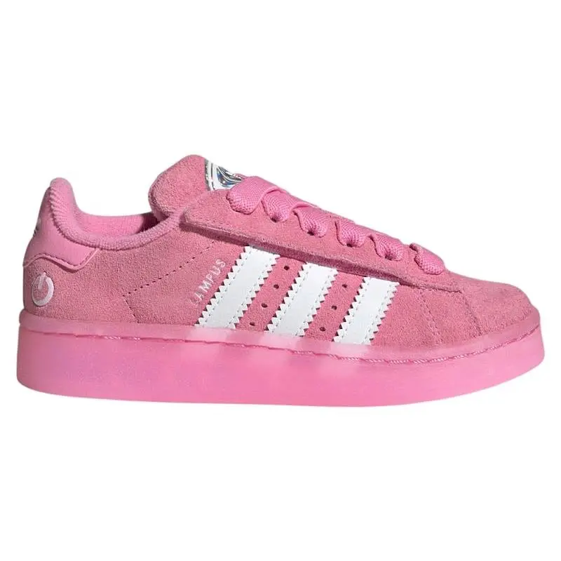 adidas Campus 00s LED Lights Comfort Closure Bliss Pink White Clear Pink (PS) Preschool Sneakers | Kids' Light-Up Shoes with Hook-and-Loop Strap | Suede Casual Shoes | Comfortable Everyday Footwear for Toddlers & Preschool Kids