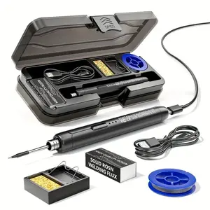 Wireless/USB Portable Soldering Iron Kit, 3 Temperature Settings, Lithium Battery, Includes Rosin, Solder Stand, Storage Box, Ideal for DIY Projects, Home Tool Kit