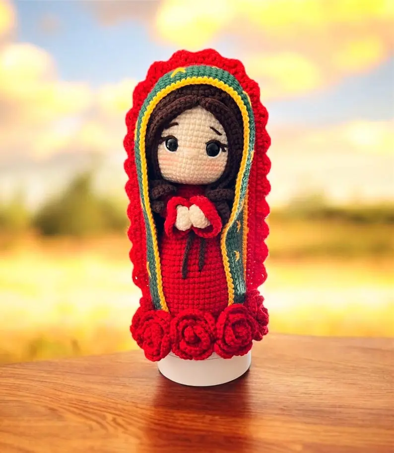 Handmade Our Lady of Guadalupe Crochet Doll | Amigurumi Catholic Decor | Faith Inspired Gift for Home & Prayer