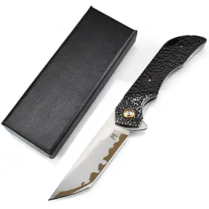 Portable Camping Hiking Folding Utility Knife，Tactical EDC Folding Pocket Knife, Ultimate Outdoor Survival Tool for Camping Hiking
