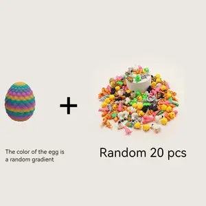 100pcs/20pcs 3D Printed Colorful Animals + Eggs, Unique Animal Decorations, Room Decoration, Garden Ornaments, Aquarium Accessories