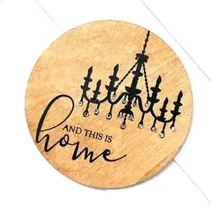 And This Is Home Decor Magnet Sign with Chandelier Design for Rustic Home Decor