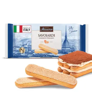 Savoiardi Original Italian Ladyfingers, 7.05 Oz, Product of Italy, Premium Lady Fingers Snack, Italian Cookies for Tiramisu Cake, Bakery Desserts & Pastries, (Pack of 1)