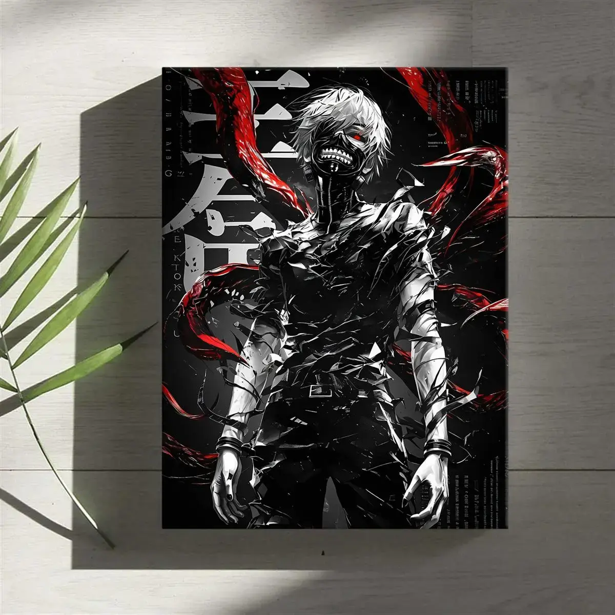 1 Count Wooden Framed Canvas, Anime-inspired canvas art poster 30X40cm, wall decoration, suitable for home and modern art design comic wall art, very suitable for living room, bedroom and office