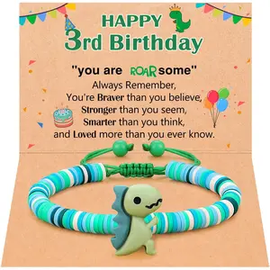 Birthday Gifts for 3 4 5 Year Old Boys Dinosaur Bracelet for Son Grandson Nephew Daily Clothing Decor