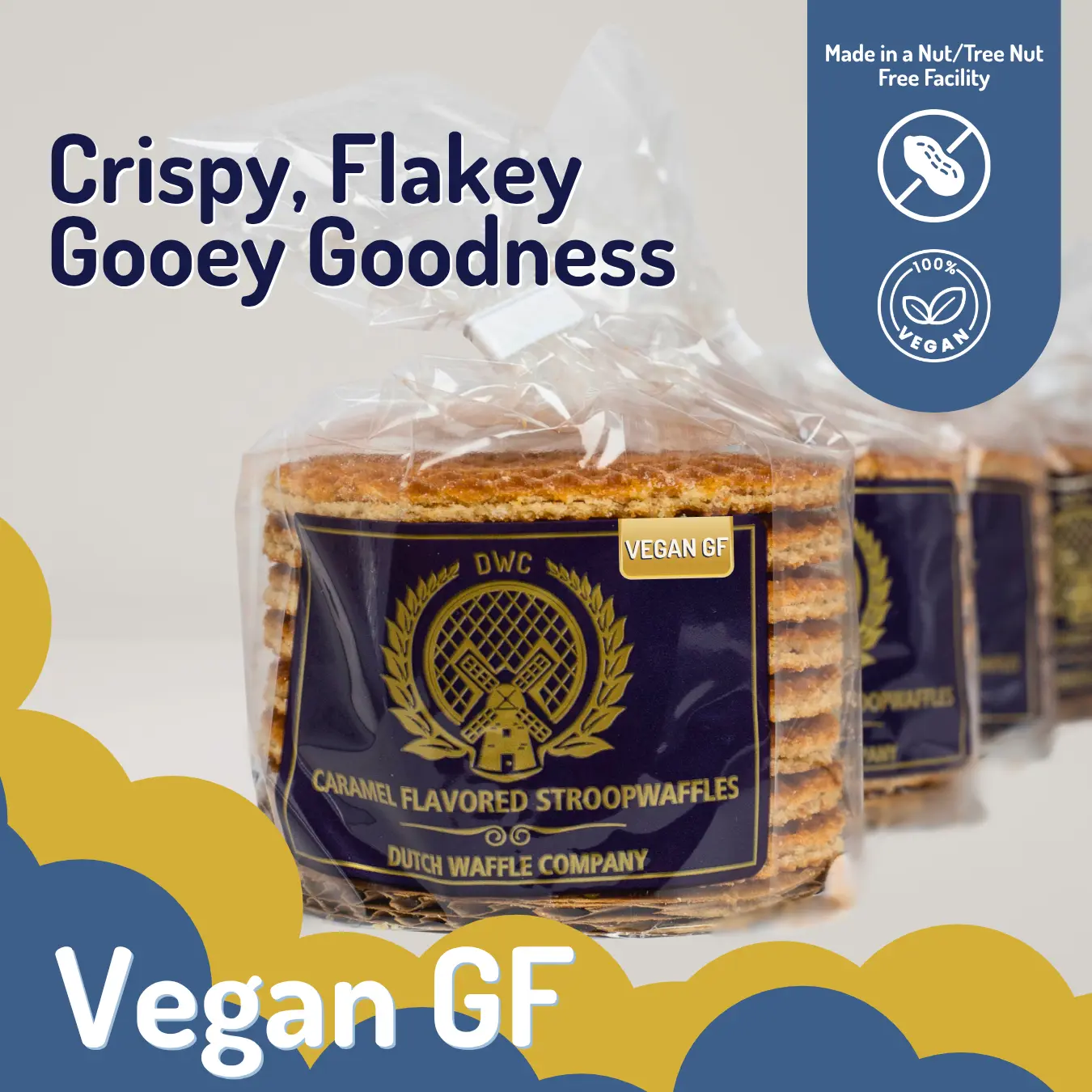 32 Count | Gluten-Free & Vegan Stroopwafels | Fresh Baked