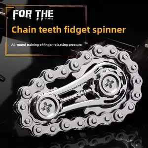 Sprockets Flywheel Fingertip Gyro Fidget Spinner Antistress Anxiety Metal Bike Chains EDC Spinner Fidget Toys Stress Relief Gadgets For Adult Kids