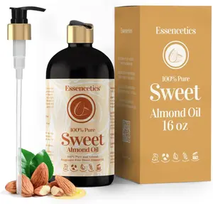 Essencetics - Sweet Almond Oil 16 oz - 100% Pure & Natural Sweet Almond Oil for Skin, Body, Face, and Hair
