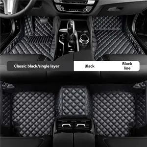 For 2009-2014 Honda Accord Car Floor Mats / Interior Floor Mats Leather PU Material Waterproof / Stain-Resistant / Wear-Resistant