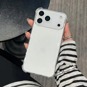 for iPhone 17 16 15 14 Plus 13 12 11 Pro Max Case Clear, Anti-Drop 17 Pro Max Case, Not Yellowing, Four Corner Airbag Silicone Phone Cases Shockproof Full Camera Protection