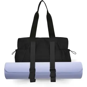 Yoga Bags for Women Gym Bag with Adjustable Mat Holder  Bags Large Tote Carrier Carryall for Yoga Pilates Travel Beach Work