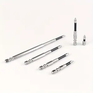 New 6-Piece Magnetic Screwdriver Bit Set, High-Magnetic Alloy Material, K5 Cross Head, 6.35mm Hex Shank, Compatible with Electric and Manual Drills