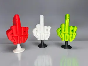 Middle Finger F##k You! Room decor | Stand | Funny Decor | Gag Gift Door Friend