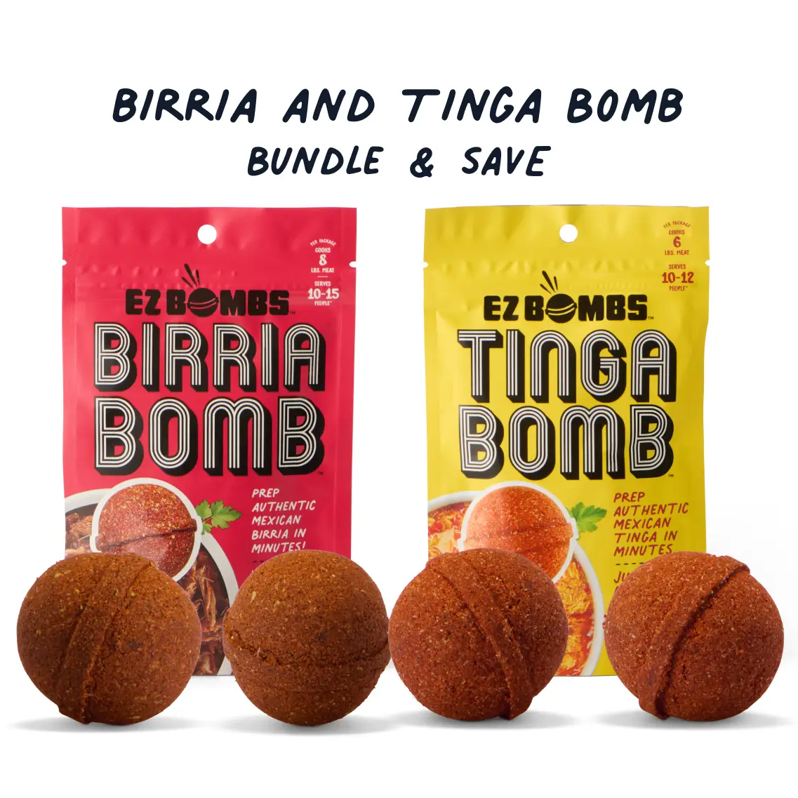 Birria and Tinga Bombs bundle by EZ Bombs - Seasoning Spice Bomb Flavor for Authentic Mexican Dishes - Traditional