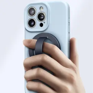 Strong Magnetic Adsorption Silicone Ring Holder Non-Slip Durable Universal for Mobile Phones & Tablets Stable Support Light Personalized Matching Colors Smartphone Grip Colorful Cellphone