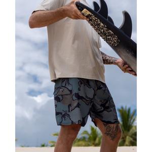 Quiksilver | Coral Sea 19" Boardshorts | Men's SURFSILK Performance Fabric Signature Logo | Surf & Swim