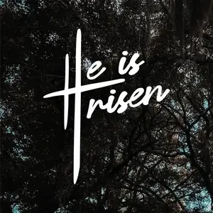 1PC “He Is Risen” Car Sticker, Universal Car Sticker, Waterproof Vinyl Decal, Self-Adhesive for Cars, Trucks, SUVs, Windows, Bumpers, Motorcycle Tanks, Perfect for Smooth Glass and Metal Surfaces