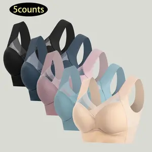 5PCS Seamless Wireless Push Up Bra Backless Invisible Traceless Women’s Bra