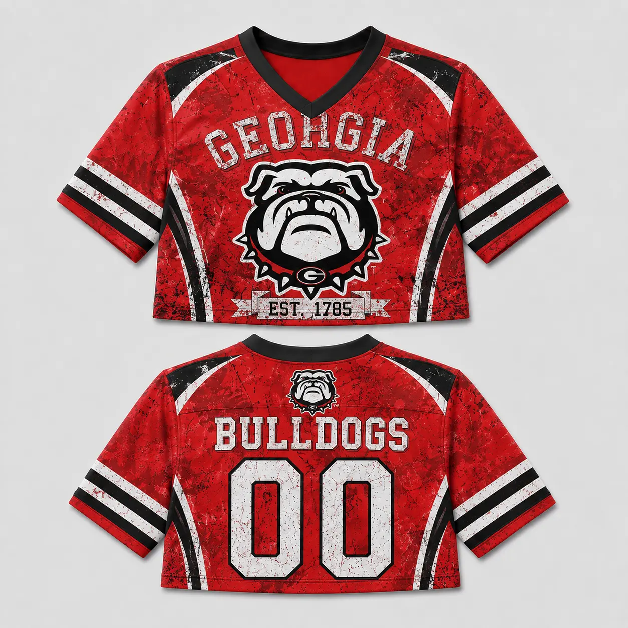 Custom Georgia Bulldogs Women’s Football Jersey, Vintage Game Day Sports Top