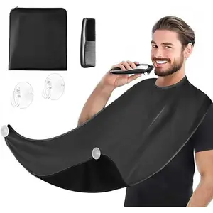 Beard Bib, Non-Stick Beard Apron, Waterproof Beard Trimming Catcher, Breathable Beard Catcher for Shaving, Premium Beard Accessories for Men, Gifts for Men Husband Boyfriend