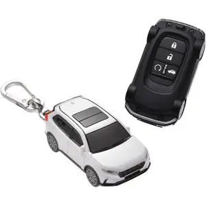for Honda 2022 2023 2024 CR-V Civic Accord HR-V Pilot Key Fob Cover, Compatible with 2/3/4/5 Buttons Smart Remote Key - White
