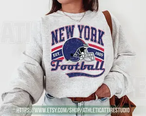 [Sale Up To 50%] New York Giant Vintage Sweatshirt, New York Football Crewneck, NY Giant Sweatshirt, New York Football Shirt, New York Giant Fan Gift, Gift For Fan, Trendy USA Cotton Fabric