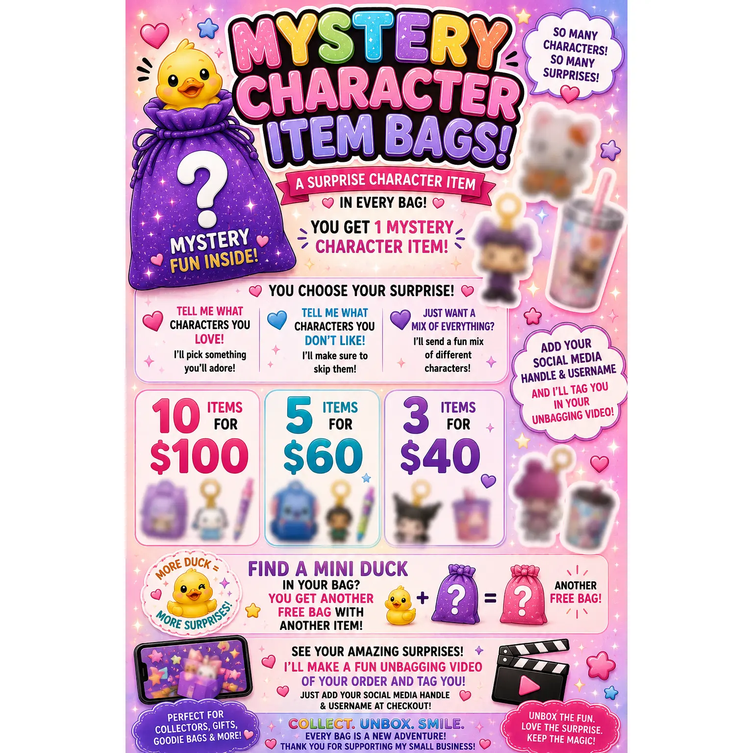 🎀Character Mystery Bags🎀
