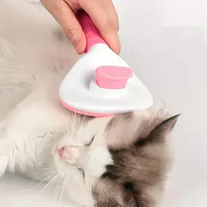 Pet Hair Removal Comb, 1 Count Pet Grooming Brush, One-Click Cleaning Pet Hair Remover, Dog & Cat Grooming Supplies, Dog & Cat Accessories, Groomer Tools