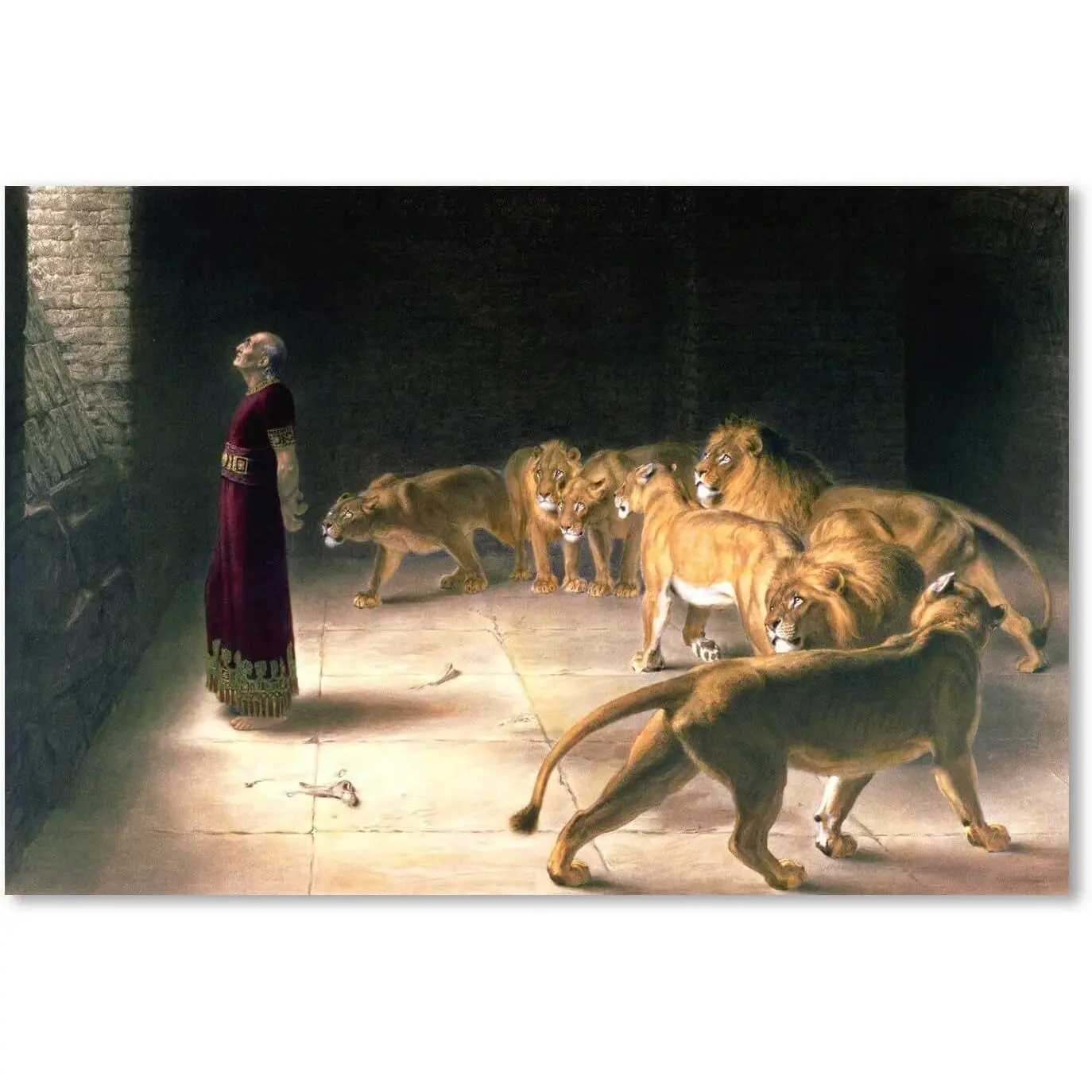 Wall Art Posters Daniel in The Lions Den (Daniel's Answer to The King) Decor Decoration Decor Decoration Gift Room Print Artwork Hand Ornaments