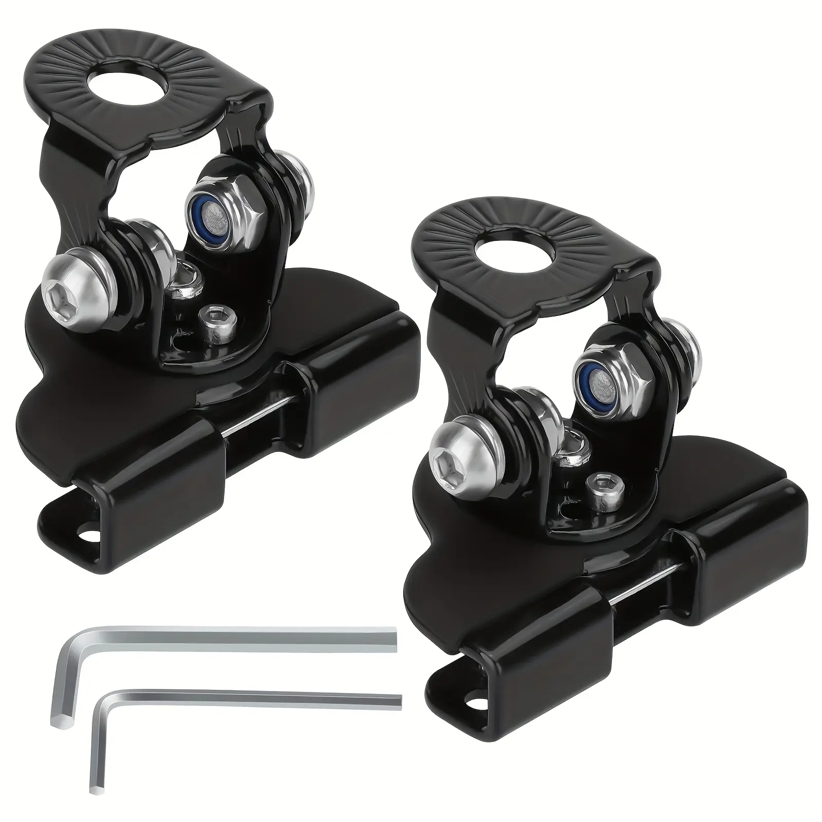 2PCS Sturdy Aluminum Alloy LED Light Bar Universal Mounts - Shock Resistant, Easy Install, Car, Truck, UTV A-Pillar Hood Light Bracket Clamp Holder Set