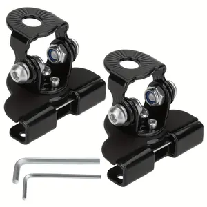 2PCS Adjustable LED Light Bar Universal  Mounts - Durable Aluminum, Easy Install for Cars, Trucks, UTVs & SUVs, A-Pillar Hood Lights Bracket Clamp Spotlight Holder