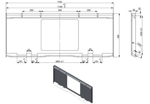 12" Skid Steer Auger Drive - Drill Fence Post Holes 46" Deep