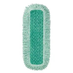 212 MAIN Fringed Looped Pile Microfiber Duster Dust Pad - Rubbermaid Commercial Products RCP Q449, 48x5 Green, Dry Dusting Home Care Supply