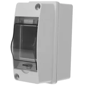 Distribution Protection Box, 2 Way Outdoor Electrical Box with Transparent Cover IP65 Ideal for Wall Circuit Breaker Indoor and Outdoor Use