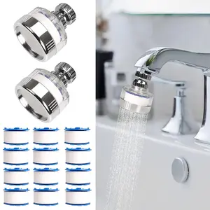 14 count Sink Water Filter with Filter  Set, Universal Sink Faucet Filter 360?Rotating,Tap Water Filter Removes Fluoride Hard Water,Faucet Filter Faucet Extender for  Kitchen Sink