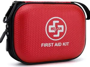 First Aid Kit - 150 Piece Small Waterproof Hard Shell Medical Kit for Home,Car, Travel, Camping, Truck, Hiking, Sports, Office, Vehicle & Outdoor Emergencies- Small First Aid Medical Kit, Cruise Must Haves Kit