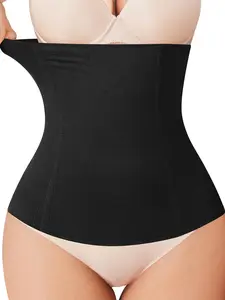 Women's High Stretch  Waist Trainer, Tummy Control Shaper, High Stretch Waist Cincher, Women's Black Shapewear for Daily Wear, Body Sculpting Belt