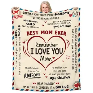 Super Soft Flannel Printed Throw Blanket - Custom Photo, Inspirational, Heartfelt Mother's Day Gift from Son, All-Seasons Bedding for Gifting Occasions, Custom Photo Blanket, Heartfelt Gift Blanket summerwins,summerwins