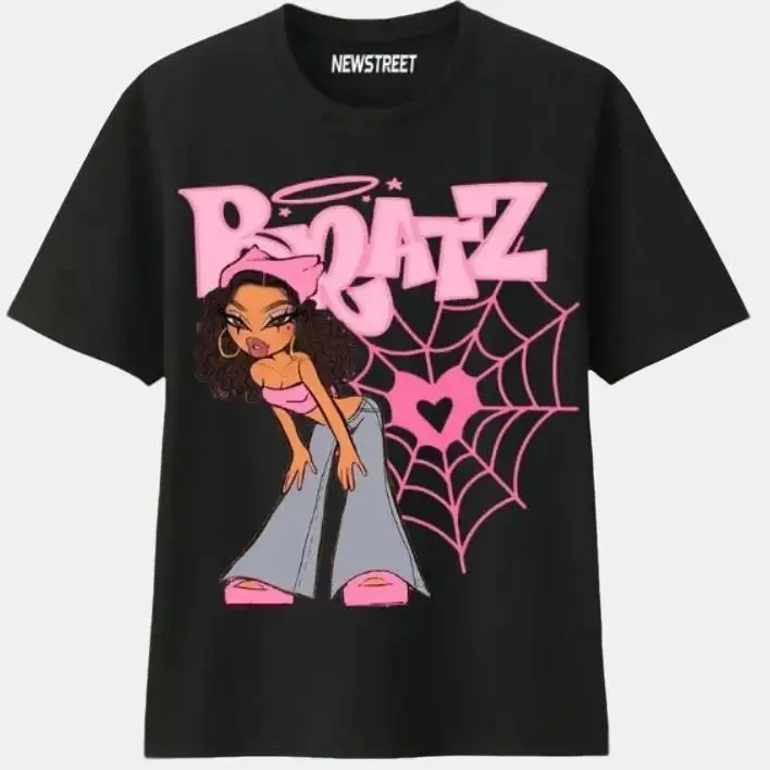 BRATZ Doll T-Shirt - Comes in Red or Black on Blk or White Shirt Short sleeve Cotton Casual T shirt graphic Cute Comfortable Summer Top